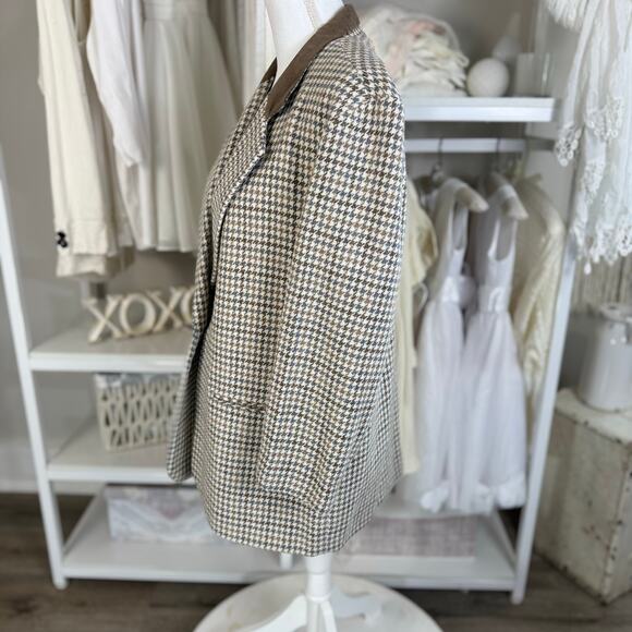 Selleca women's size 10 wool blend brown and grey blazer #3576 - Picture 2 of 5